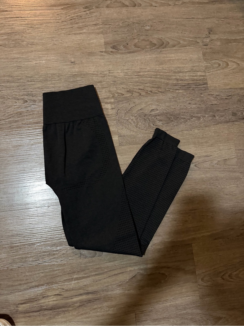 Gymshark Black Perforated High-Waist Leggings